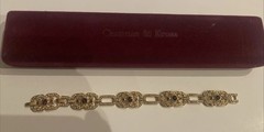 Camrose & Kross JBK Jacqueline Kennedy Vintage Amber Gold Tone Link Bracelet