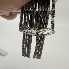 VTG Signed Goldette Tassel Brooch Pin Pendant Buckle Statement Art Deco Style