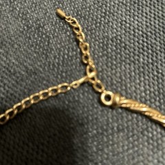 Vintage Gold Knot Hinged Link Rope Nevklace
