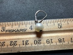 2.00g Vintage Sterling Silver 925 Drop Dangle Earrings Rounded Elegant M