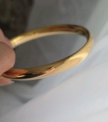 Coleman Co 1/20 14k Rose Gold Filled Bangle Flower Bracelet 7.5″