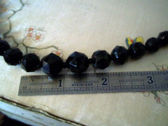 vintage necklace rare mourning jewelry ladies faux jet black victorian style