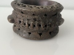 Antique Bronze African Currency Slave Bangle Bracelet