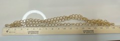 Multi Chain Necklace Gold Tone Linked Chunky Bold Layered 18 In