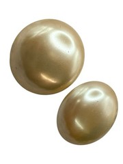 Vintage Faux Pearls 24mm Flat Back Post Earrings Elegant Classic Look