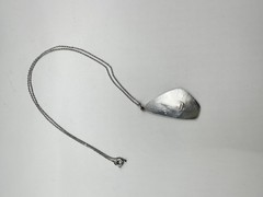 Vintage Meka Denmark Atomic Pendant Necklace Sterling Silver and Black Enamel