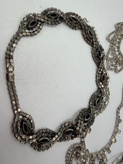 Vintage Necklace Lot Rhinestone 3 Piece MCM Era PJ