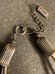 Boho Statement Necklace Vintage Signed Anthony Alexander Glass Beads Silvertone