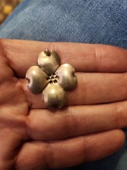 Vintage Sterling Silver Dogwood Blossom Flower Pendant