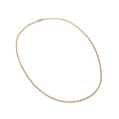 Vintage Krementz Gold Overlay Flat Pillar Link Chain Necklace – 19.25”, 2.5mm