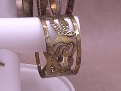 Vintage Metal Bangle Cuff Bracelet Lot Brass Copper Boho Mix F4