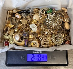 Broken Craft Jewelry -SINGLE Clip & Pierced Earrings, Broken Brooch Pins – 2+lbs