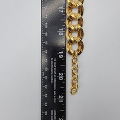 VTG Monet Statement Chain Necklace Gold Tone Curb Link Bold Classy 19″