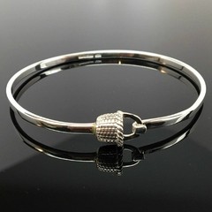 Sterling Silver or Gold Vermeil NANTUCKET BASKET Bracelet BANGLE Gift for Her