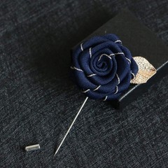 Vintage Silk Pretied Bow Tie Brooch Set for Men – Crystal Accents, Formal Wear