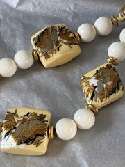 Lot of 10 Vintage Chunky Beaded Statement Necklaces Boho Chic Acrylic Resin Wood