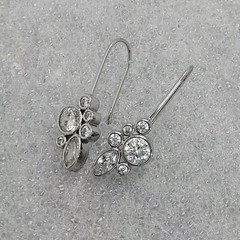 Art Deco Round Lab Created Diamond Office Wear Earring In 14K White Gold Finish