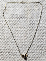Vintage 1/20 12K GF Gold Filled Flower Pendant S Link 15.5″ Necklace CLEAN