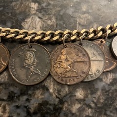 Vintage 1940s & 1950s Coin Bracelet