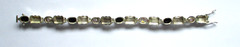 Vintage 950 Silver Black Onyx and White Cubic Zirconia ?? Bracelet 7 1/2″