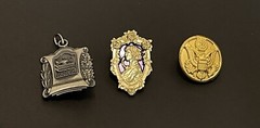 16-Vintage Brooch Pins Academic Marksman Crests Ski Award G&R Ski Tie Tac Eagle