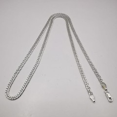 Vintage 925 Sterling Silver Signed Handmade Jewelry Chain 23.62in 0.16in 0.66oz