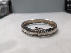 Italian Hexagon Honeycomb Sterling Silver 925 Bracelet 7 Inch Unisex