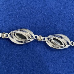 Vintage Bracelet Signed Sorrento Sterling Silver With Hematite Stones