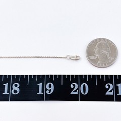 Vintage Sterling Silver 925 0.6mm Adjustable Cable Chain Necklace 18″-20″