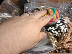vintage costume jewelry lot 5+ POUNDS Useable Gallon Bag Full #3