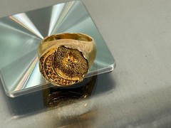 MAYAMAR 24K Gold Plated Moon & Stars Signet Ring , Size 7. NEW – $78 MSRP