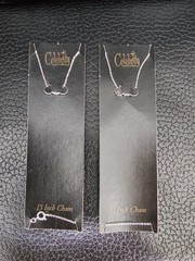Vintage Celebrity NY Silver Tone Necklace 15″ Lot of 2 New Old Stock