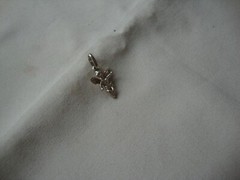 VINTAGE 1970-80s TINY 3D CHERUB ANGEL STERLING SILVER STAMP 925 CHARM/PENDANT