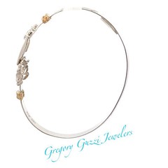 Sterling Silver And 14KT. Annapolis Maryland Destination Bracelet (5mm)