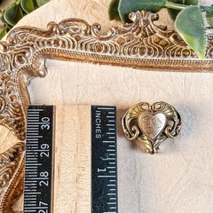 Antique Gold FIlled Heart Watch Holder Brooch