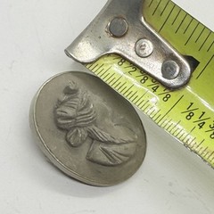 Vintage Victorian Italian Gray Lava Stone Cameo Brooch Pin High Relief Portrait