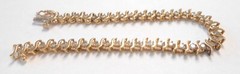 Vintage 41 Diamond Set, 10K Yellow Gold Tennis Line 5mm Wide Bracelet 6.25″