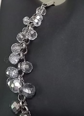 Vintage 24″ Opera Length Ombre Gradient Crystal Cluster Bib Statement Necklace