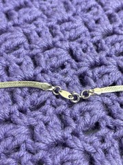 Vintage Silvertone Flat Chain Necklace Spring Ring Clasp 17 inches Long