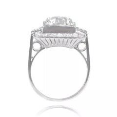 Vintage Art Deco 3.00Ct Round Cut Lab Created Diamond 925 Silver Engagement Ring