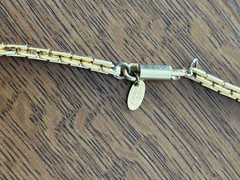 LANVIN PARIS Vintage Necklace Pendant Gold From Japan