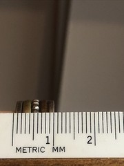b47. Vintage Sterling Silver Copper Brass Spinner Band Ring Size 6.25-6.5. 5.8g