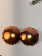 Vintage Maximalist Clip Earrings Chunky Abstract White Lucite Mixed Metal Tones