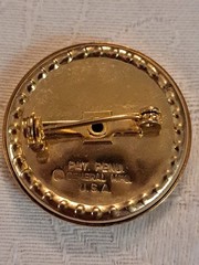 Vintage Pat Pend General MFG Magnetic Gold Tone Seamstress Brooch Pin