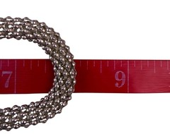 Vintage Silver Tone Mesh Choker Necklace Elegant Sculpted Bead Detail