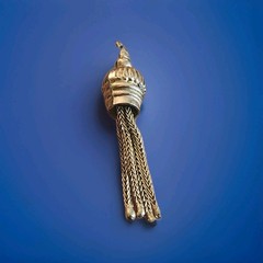 Victorian 1860 9 Carats Gold Tassel 2.2 Gr 1.5 In