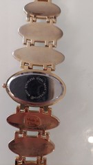 Xavier Retro Ladies Wrist Watch Faux Totoiseshell Bracelet Gold Tone 7.25″ Runs