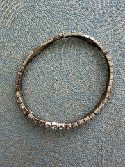 Vintage golden tennis stackable Rhinestone sparkling Stretch Bracelet approx 2.7
