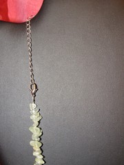 Natural Prehnite Gemstone beaded cabel strung Necklace 20″ L