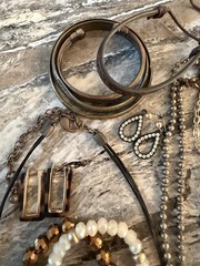 Jewelry Costume Vintage Mix necklaces bracelets Earrings